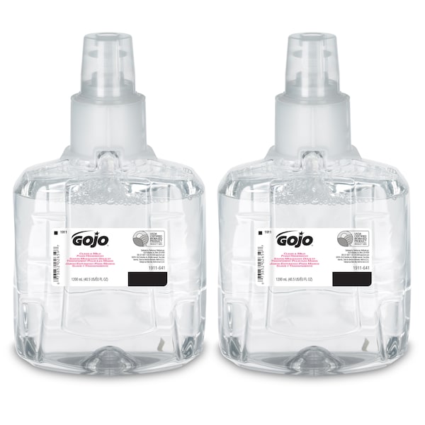 Gojo Hand Soap Refill, Series LTX-12, 1,200 mL, Foam, Fragrance Free, 2 PK 1911-02 - main