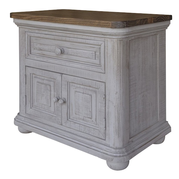 Homeroots 27" Gray One Drawer Nightstand 527066 - main