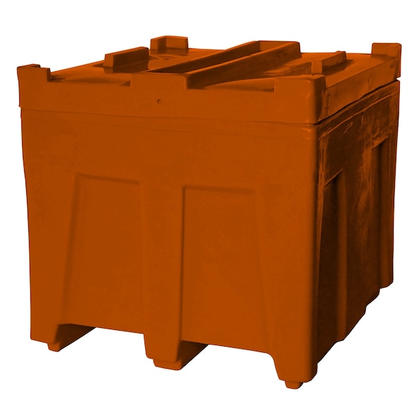 Myton Industries Stack Bulk Ship Container w/lid, 14.5 cubic ft., 800lb capacity, ORG SO-3626L ORANGE - main