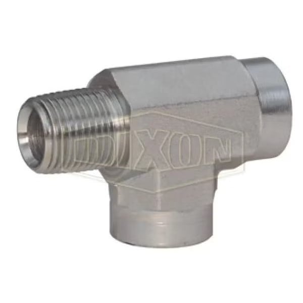 Dixon Run Tee, 3/8-18 Nominal, MNPT x FNPT, Steel, Domestic 5602-6 - main