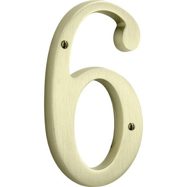 Baldwin House Numbers Lifetime Satin Brass 90676044 - main