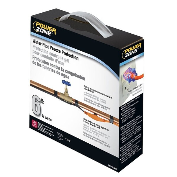 Powerzone Heat Tape Pipe 6Ft 42W Thermo ORPHC42W06 - main