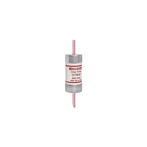 Ferraz Shawmut 2.56in x 10.38in, 250 VAC/VDC, 600 A, 50 kA AC/20 kA DC Interrupt, PolyTube Body, Tin Plated OT600 - main