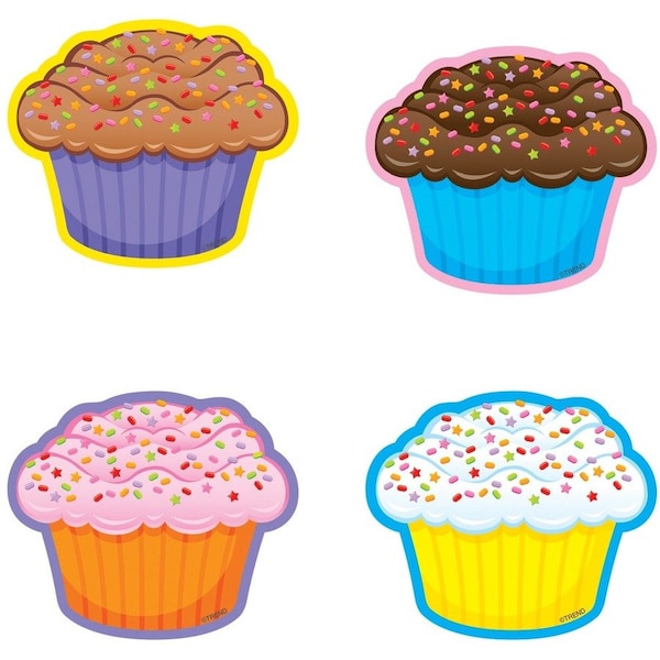 Trend Enterprises Cupcakes Mini Accents Variety Pack, 36 Pieces, PK6 T10812 - main