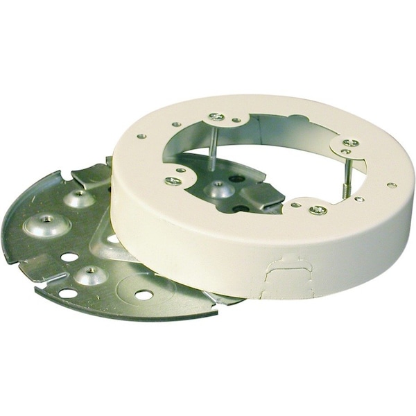 Wiremold Solid Base Fixture Box Fitting, Wht, Steel 5738WH - main