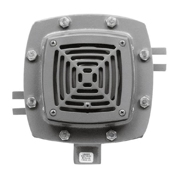 Edwards Signaling Vibrating Horn, Horn, Continuous, 24V DC, 97 dB, Heavy Duty Die Cast, Gray, Wall Mount 879DEX-G1 - main