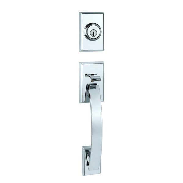 Kwikset Tavaris Single Cylinder Exterior Handleset SmartKey with 6AL Latch and STRKP Strike Pack which 800TVHLIP-26S.STRKP - main