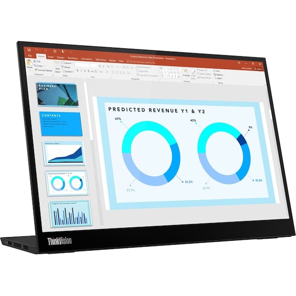 Lenovo ThinkVision M14d 14" Class LED Monitor - 16:10 - Raven Black 63AAUAR6US - main