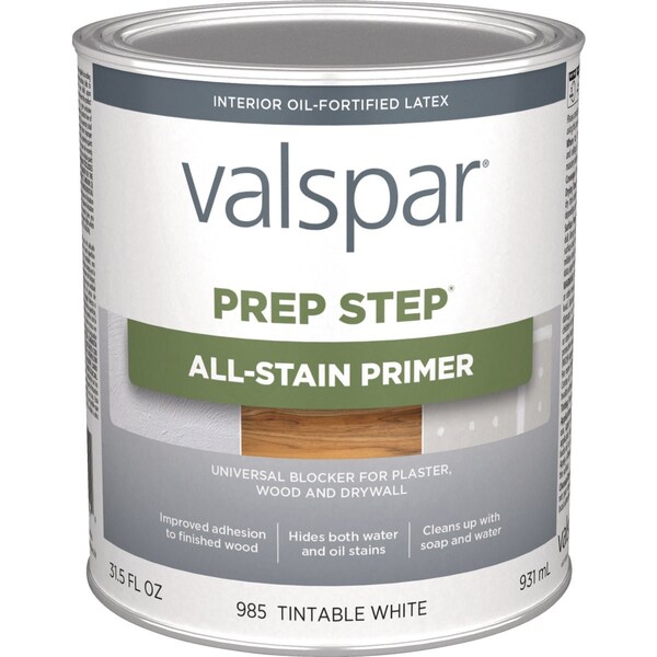 Valspar Prep Step 1 Qt. Wht All Stain Primer, Acrylic Alkyd 044.0000985.005 - main