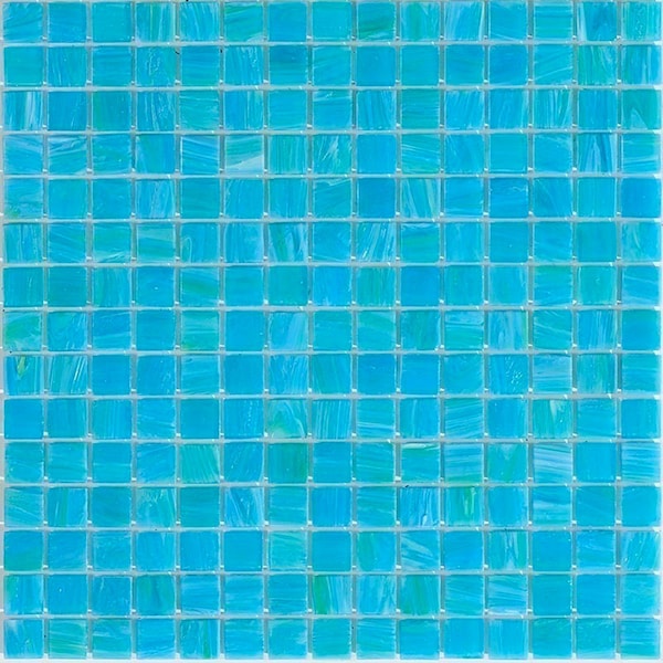 Apollo Tile Celestial 12 in. x 12 in. Glossy Pool Blue Glass Mosaic Wall and Floor Tile 20 sq. ft./case, 20PK APLST88GR709A - main