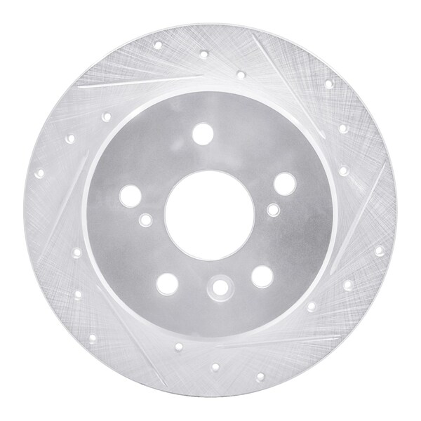 Dynamic Friction Co DFC Brake Rotor - Drilled and Slotted - Silver 631-76053R - main