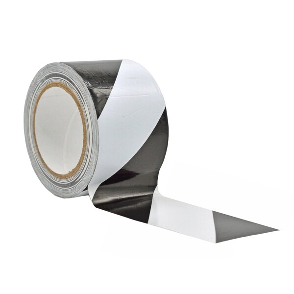 Wod Tape Laminated PVC, Black/White, 3 inch (72mm) W., 6 mil Thickness, 16 PK WOD VSWT367L-03000-16-36-BW - main