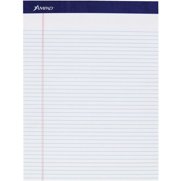Tops Products TOP 8.5 x 11 in. Legal Ruled Pad; White - 50 Sheets - 4 Pads Per Pack 20315 - main
