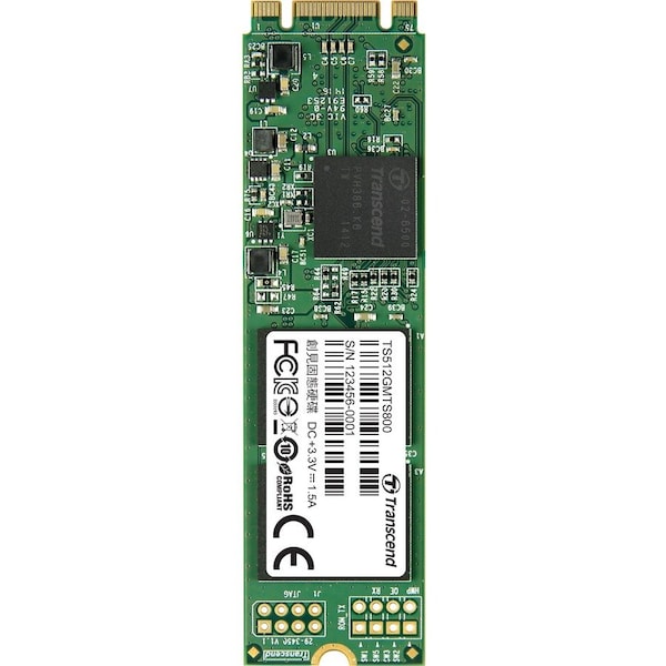 Transcend Information SSD/512GB, M.2 2280 SSD, SATA3, MLC / 80.0mm x 22.0mm x 3.5mm / lesen: 560MB/s, schreiben: 330MB/s TS512GMTS800 - main