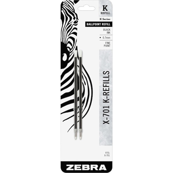 Zebra Pen Zebra Pen X-701 Tactical Ballpoint Pen Refill - Fine Point - 2-/ Pack 85212 - main