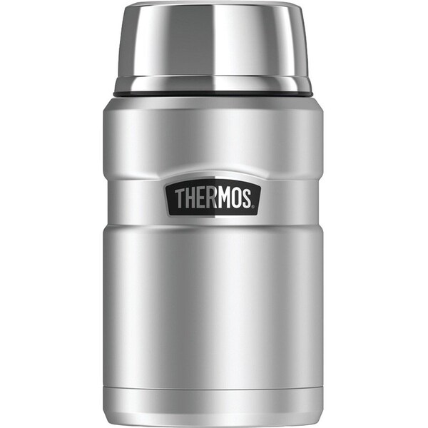 Thermos STAINLESS KING Vacuum Insulated Food Jar, 24 oz Capacity, Stainless Steel, Matte Steel SK3020MSTRI4 - main