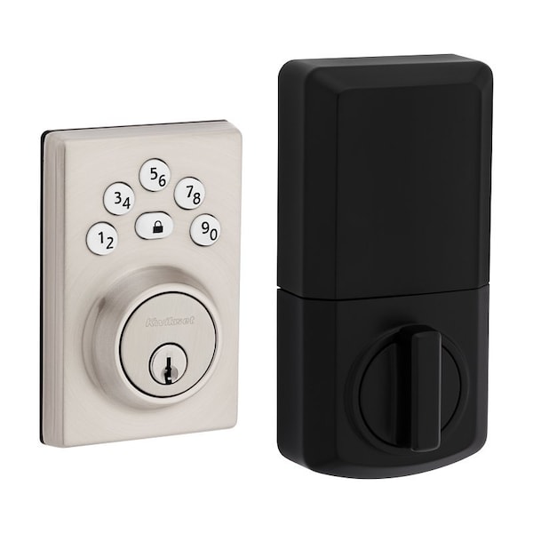 Kwikset Powerbolt 240 992400-004 Keypad Electronic Lock, 3 Grade, Zinc, Satin Nickel, KW1 Keyway 240CNT15RBP4AL - main