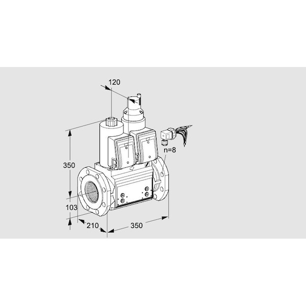 Honeywell Kromschroder Gas Solenoid Valve - VCS Series, Auto Shut-Off, 500 mbar, IP65 Rated KS88203108 - main