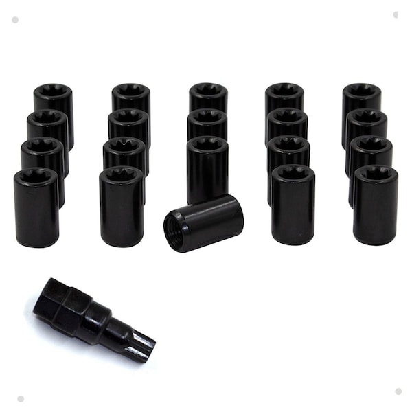 Coyote Wheel Accessories WHEEL INSTALLATION KIT 5 Lug Kit 14 Millimeter x 15 Thread Size 60 Degree Conical Tuner Acorn 1 78K548BLK - main