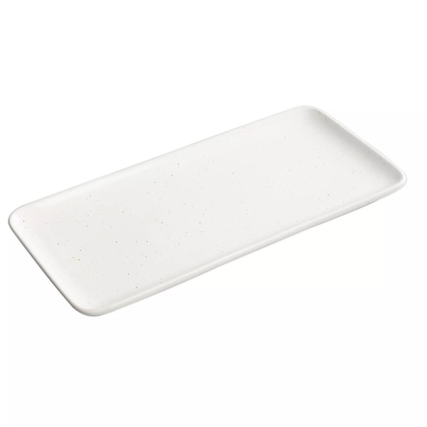 Our Table Landon 13 Inch Rectangle Stoneware Serving Tray in Sea Salt 133152.01 - main