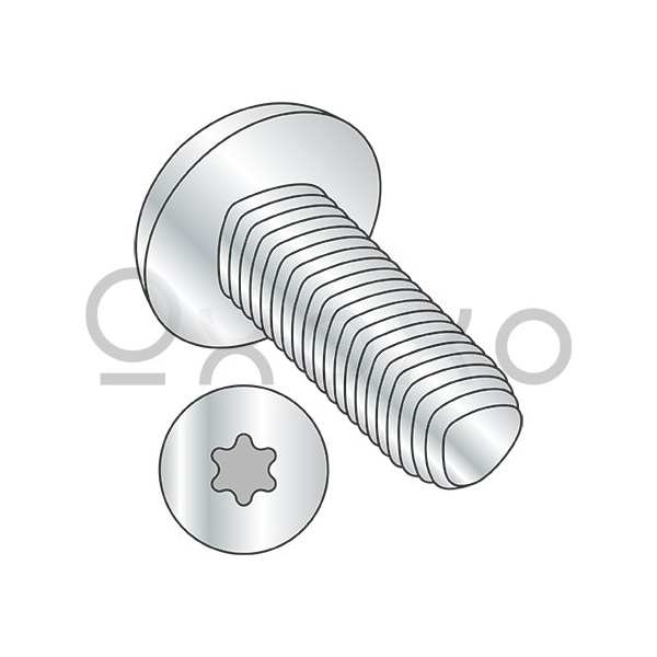 Oxoxo M2-0.4X4 Din 7500 C E Pan 6 Lobe Recess Thread Rolling Screw Full Thread Zinc Bake Wax, 4000PK 512225 - main