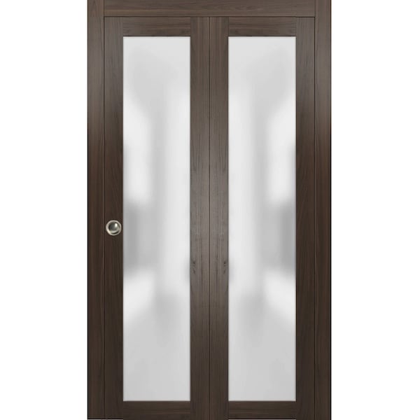 Sartodoors Sliding Closet Bi-fold Doors Planum 2102 Solid Core Modern Interior PLANUM2102BF-CA-60 x 80 (2* 30x80) - main