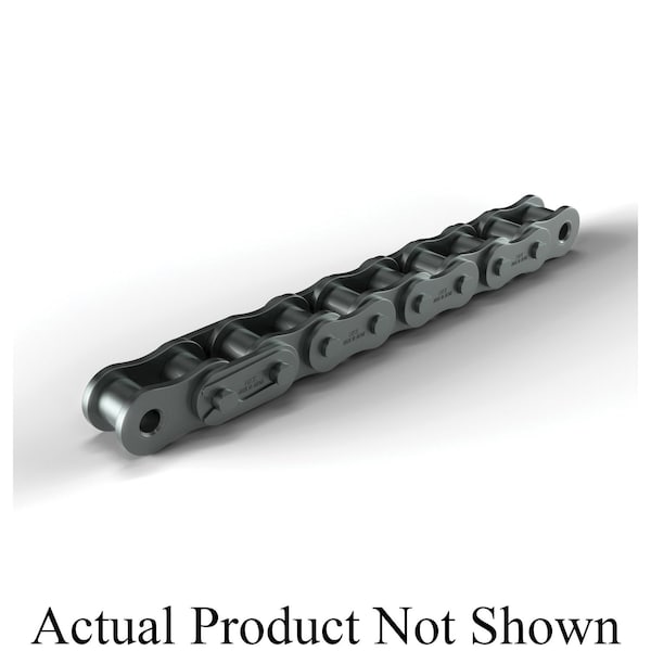 Hkk Chain Riveted Standard Roller chain, 10 ft OAL, 1/4 P, 0.13 Dia x 1/8 in W Roller, Alloy Steel RC025R1A - main