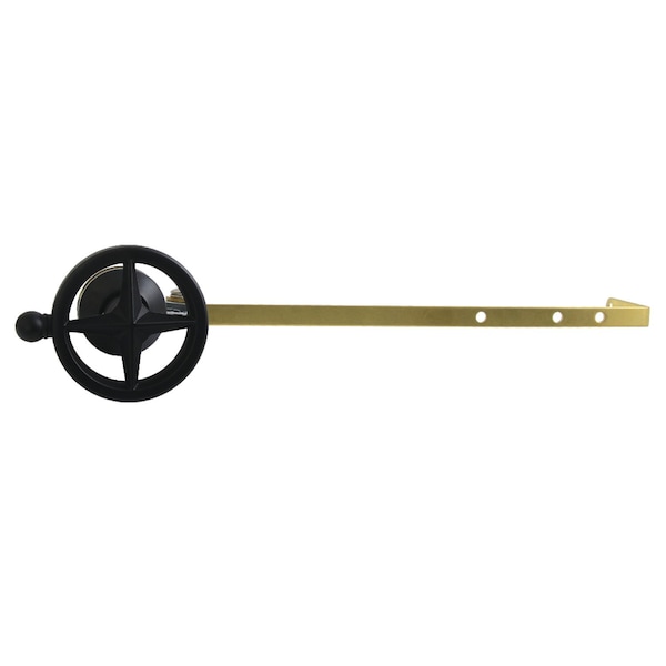 Kingston Brass Universal Front or Side Mount Toilet Tank Lever with Knurled Handle, Matte Black KTRNKD0 - main