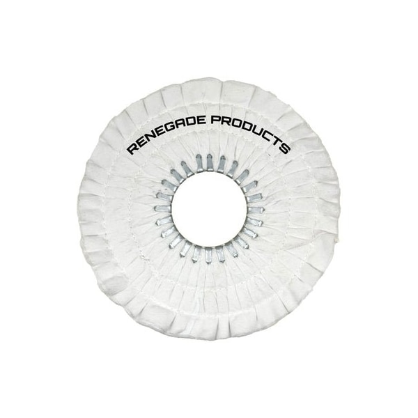 Renegade Products Usa 10" N5 Predator Airway Buffing Wheels, 26Ply, Stitched Flannel-Mirror Shine, No Center Plate FAW10X3N5-26PDFSSS-2RS - main