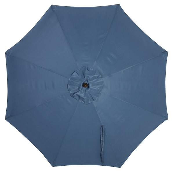 Outdoor Expressions 9 Ft. Aluminum Tilt/Crank Heather Blue Patio Umbrella 819594 - main