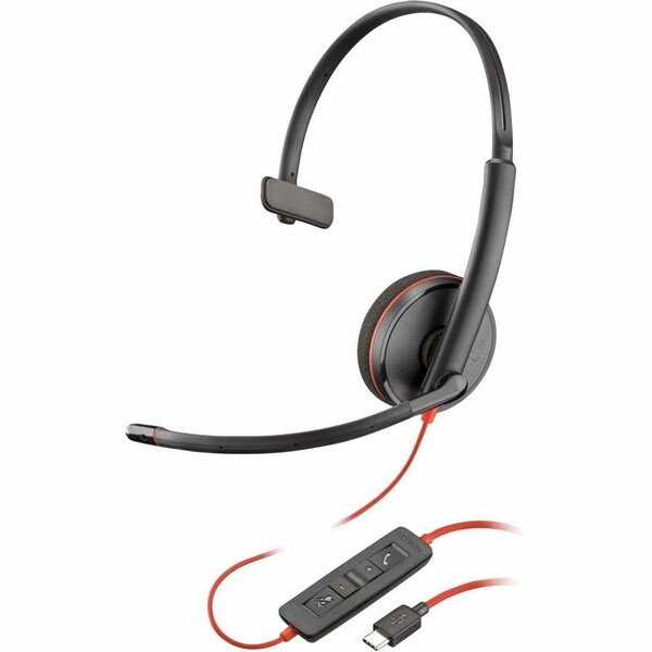 Hp POLY BLACKWIRE 3210 MONAURAL USB-C HEADSET +USB-C/A ADAPTER (BULK) 8X214A6 - main