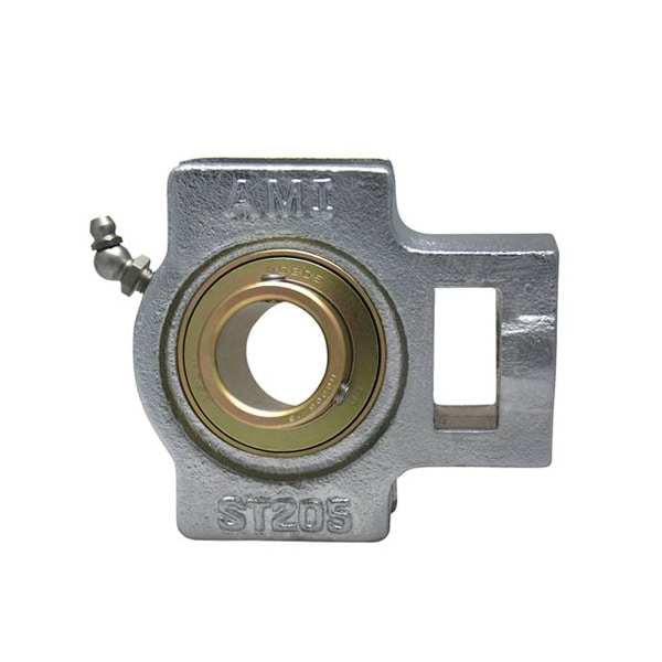 Ami Bearings SINGLE ROW BALL BEARING - 20MM ZINC WIDE SET SCREW NICKEL WIDE SLOT TAKE-UP UCST204NPMZ2 - main