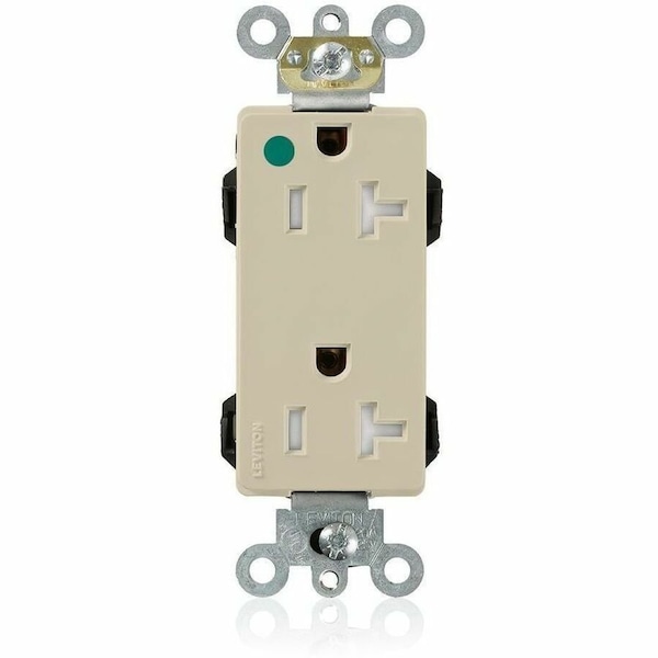 Leviton Illuminated Decora Receptacle, 20 Amp, 125 Volt M1636-ILI - main