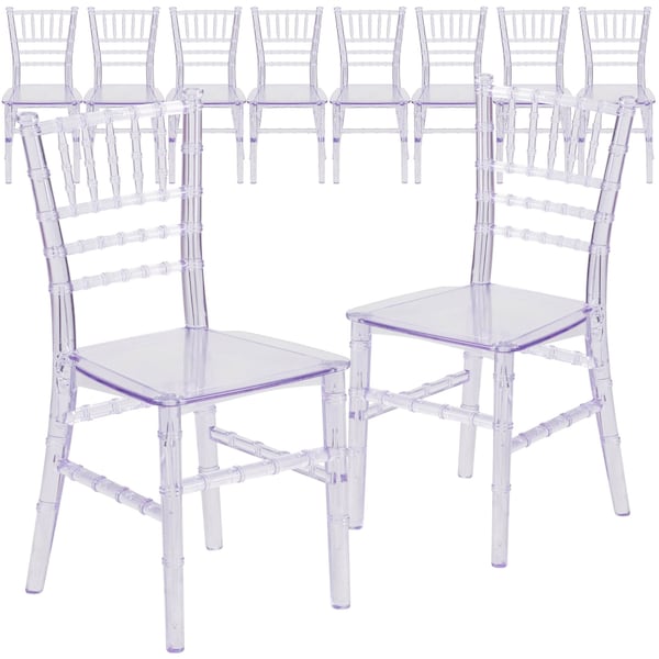 Flash Furniture Kids Crystal Transparent Chiavari Chair, PK10 10-LE-L-7K-CL-GG - main