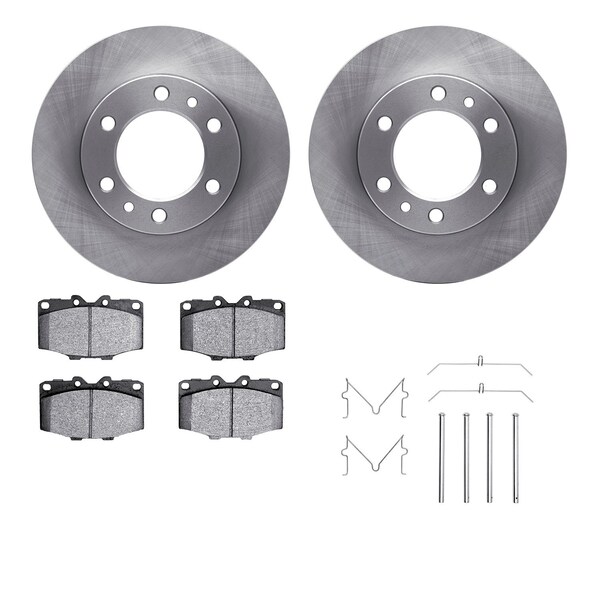Dynamic Friction Co DFC Brake Rotor- Heavy Duty Brake Pad includes Hardware 6412-76013 - main