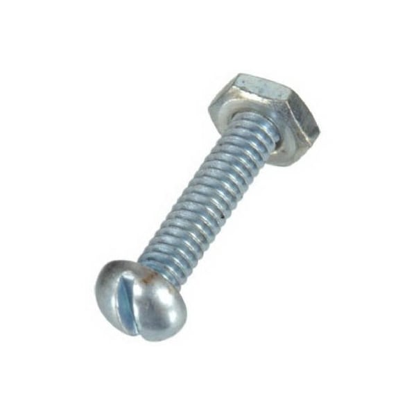 Hillman 1/4"-20 x 1/2" x 1/2 in Combination Phillips/Slotted Round Machine Screw, Zinc Plated Steel, 10 PK 7719 - main