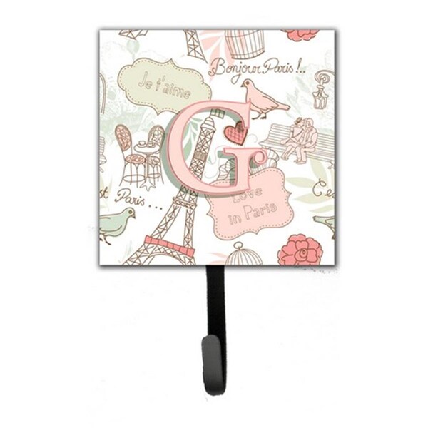 Carolines Treasures Letter G Love In Paris Pink Leash and Key Holder CJ2002-GSH4 - main