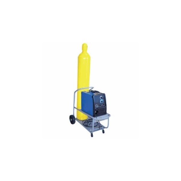 Saf-T-Cart Running Gear Series Cart, Holds 1 Cylinder, 9-1/2 in dia, 8 in Polyolefin Wheels 339-MM-8 - main