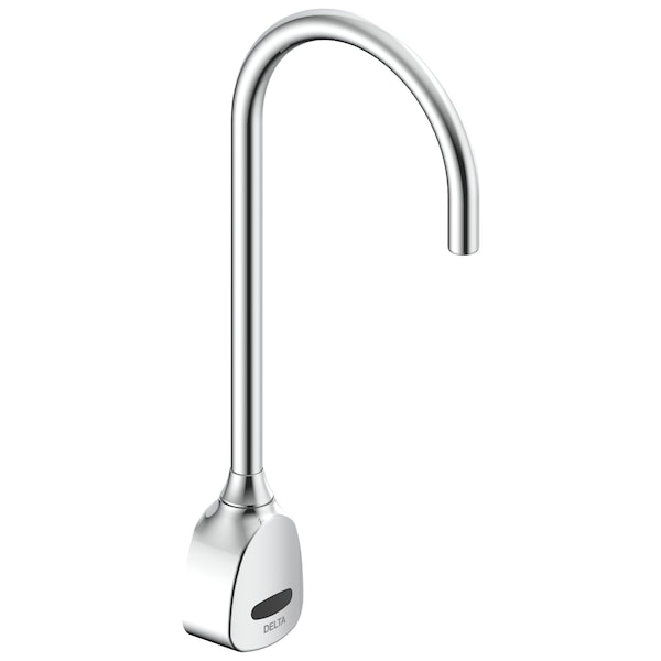 Delta Commercial 1500T Series Wallmount Electronic Se Gooseneck Faucet, Hardwire, 1.5Gpm In Chrome 1500TF4670 - main