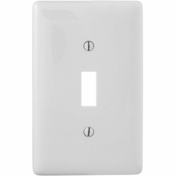 Hubbell Wiring Device-Kellems Wall Plate, Toggle, White, Nylon NPJJ1W - main