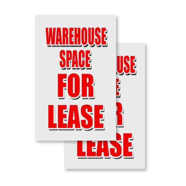 Signmission Warehouse Space For Lease, Vinyl Decals Only 24 Inch x 36 Inch, Vinyl Decal, 2PK DSB-2436-2PACK-Warehouse Space For Lease - main