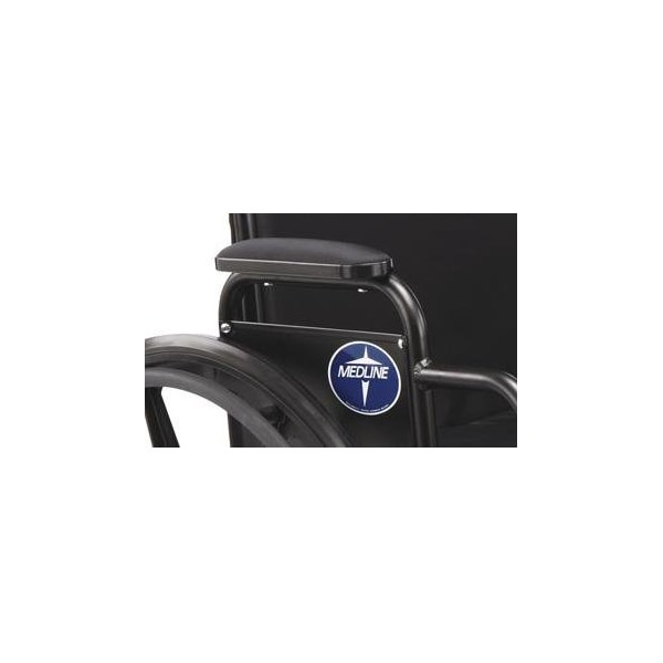 Medline Black Nylon Desk-Length Armrest Pad for K3 Basic Wheelchair WCA806915NYL - main