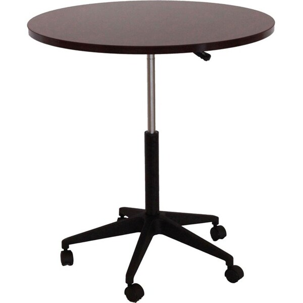 Boss Round Round Table, Mobile, 32", Mahogany, 38 in H, Mahogany N30-M - main
