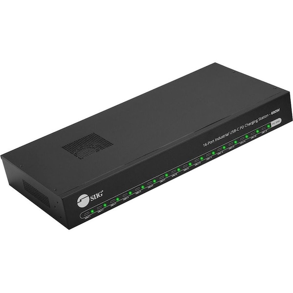 Siig INDUSTRIAL GRADE POWER CHARGING STATION ADDS 16 USB-C CHARGING PORTS, 600W POWER ID-US0A11-S1 - main