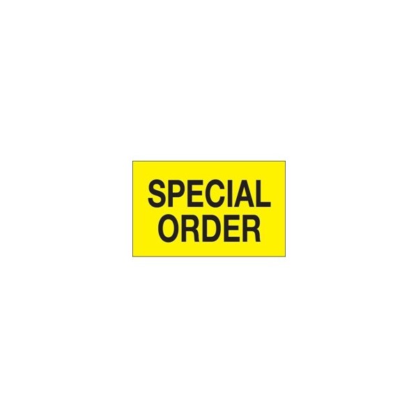 Bubblefast 1 1/4 x 2'' - ''Special Order'' Fluorescent Yellow Labels BFDL1167 - main
