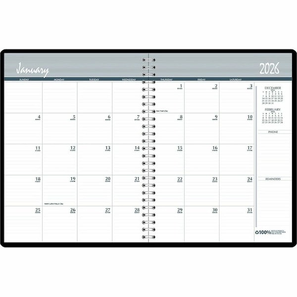 House Of Doolittle Doolittle, 100% RECYCLED TWO YEAR MONTHLY PLANNER WITH EXPENSE LOGS, 8.75 X 6.88, 2021-2022 268002 - main