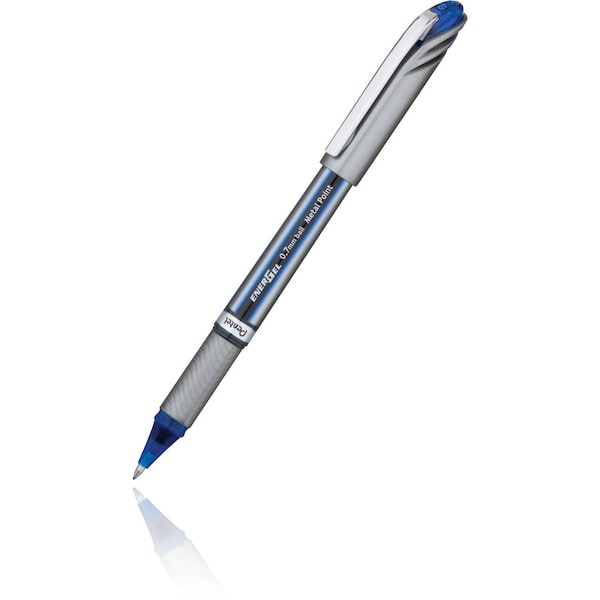 Pentel Ener Gel NV Medium Metal Tip Pens, Blue PENBL27C - main