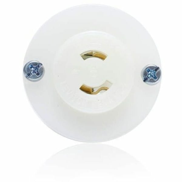 Leviton Industrial Grade Flanged MiniLock Outlet 15 Amp, 125 Volt ML1-PER - main