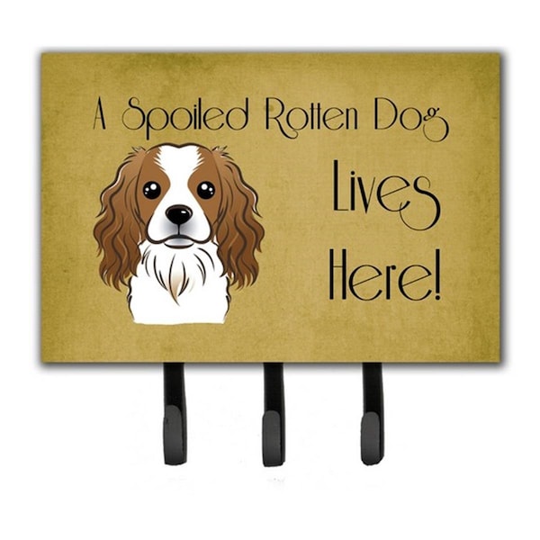 Carolines Treasures Cavalier Spaniel Spoiled Dog Lives Here Leash and Key Holder BB1472TH68 - main