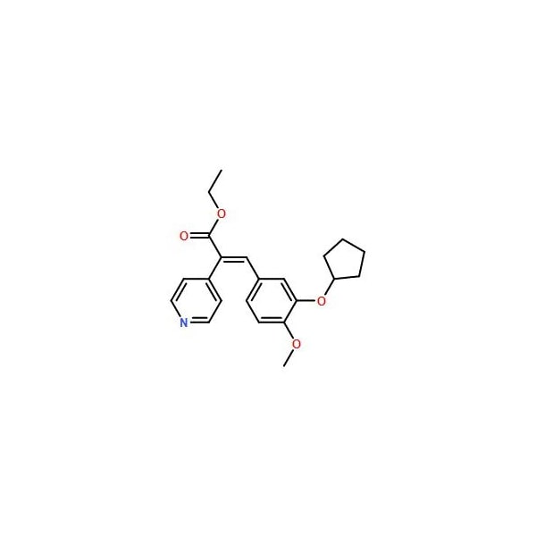 Ak Scientific (E)-Ethyl 3-(3-(cyclopentyloxy)-4-methoxyphenyl)-2-(pyridin-4-yl)acrylate (100mg), CAS 162544-16-3 Y6077-100mg - main
